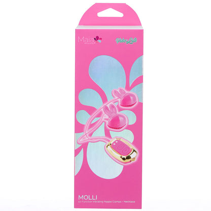 Maia MOLLI -  -  USB Rechargeable Vibrating Nipple Clamps & Necklace