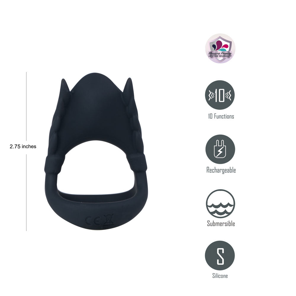 Maia ROCKY -  -  USB Rechargeable Vibrating Cock & Balls Ring