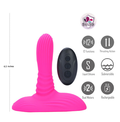 Maia ADIRA -  USB Rechargeable Thrusting Vibrator with Wireless Remote