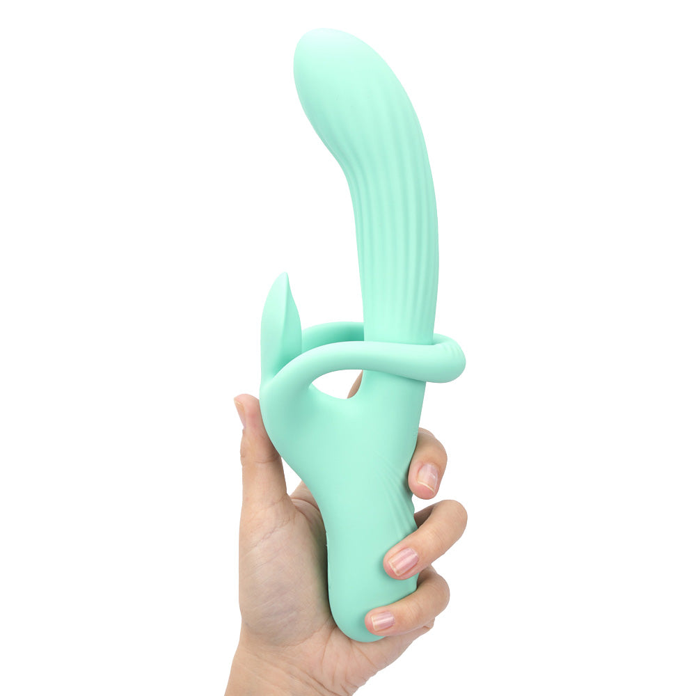 Maia TENLEY - Mint  24.1 cm USB Rechargeable Gyrating Rabbit Vibrator