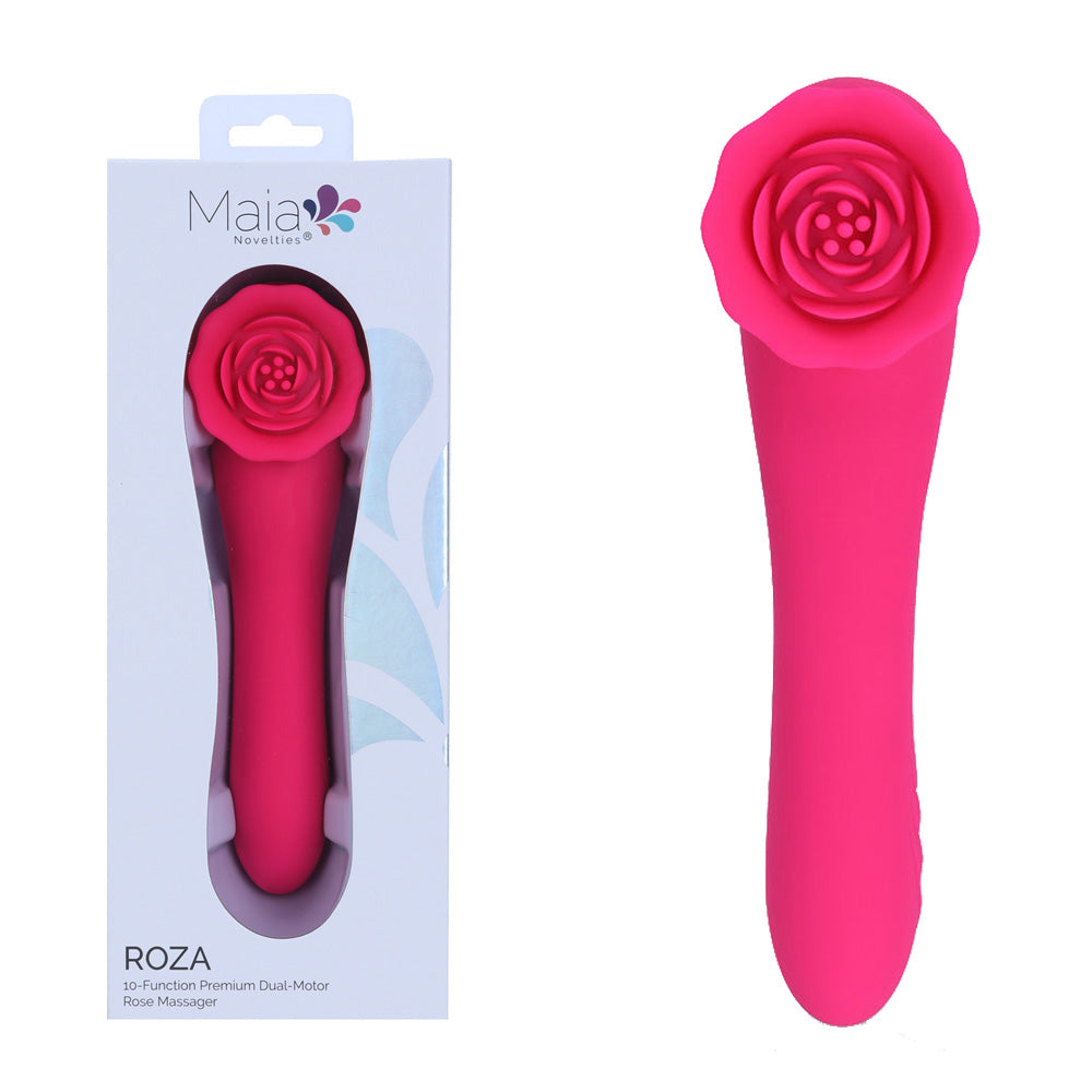 Maia ROZA -  18.4 cm USB Rechargeable Dual Ended Vibrator