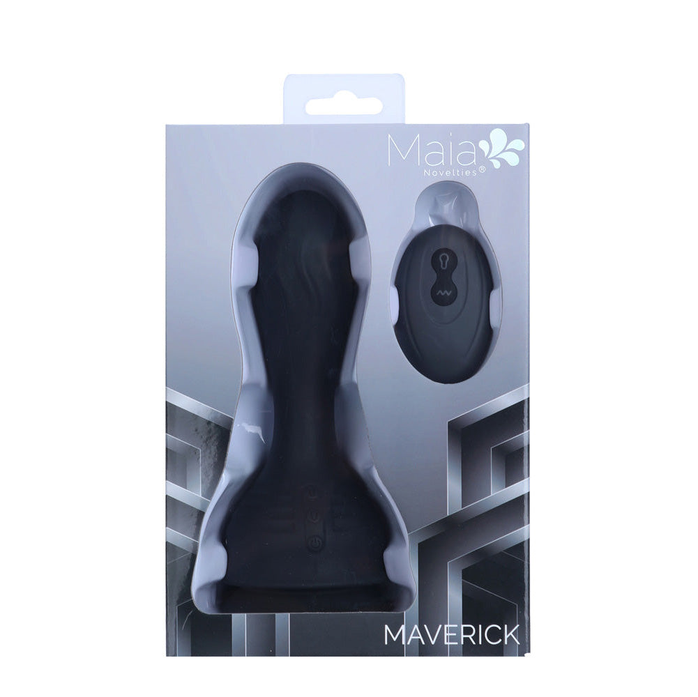 Maia MAVERICK -  16.5 cm USB Rechargeable Inflatable Anal Plug with Wireless Remote