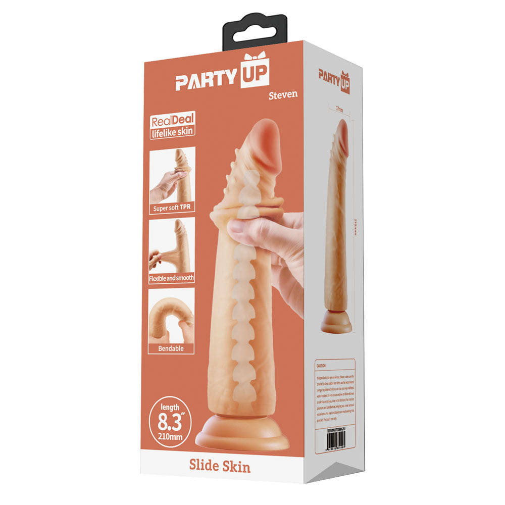 Party Up STEVEN Slide Skin Dong -  21 cm Flexible Dildo
