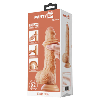 Party Up THOMAS Slide Skin Dong -  23 cm Flexible Dildo