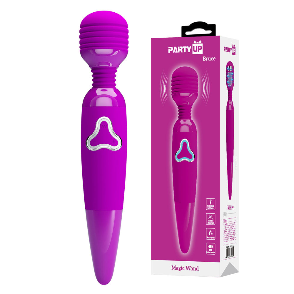 Party Up BRUCE Wand -  -  25 cm USB Rechargeable Massage Wand