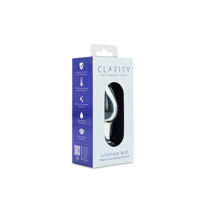 Clarity - Utopian Bud -  8.9 cm Glass Butt Plug