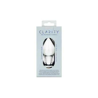 Clarity - Utopian Bud -  8.9 cm Glass Butt Plug