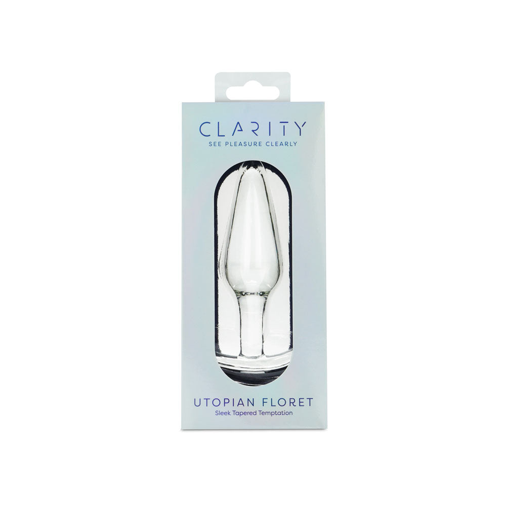 Clarity - Utopian Floret -  11 cm Glass Butt Plug