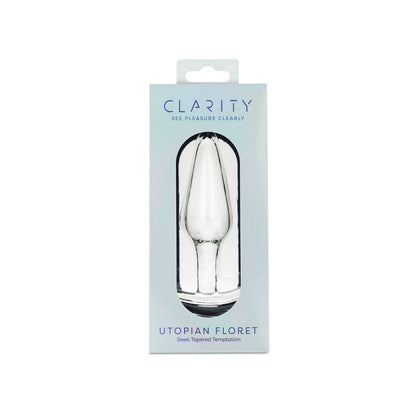 Clarity - Utopian Floret -  11 cm Glass Butt Plug