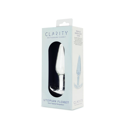 Clarity - Utopian Floret -  11 cm Glass Butt Plug