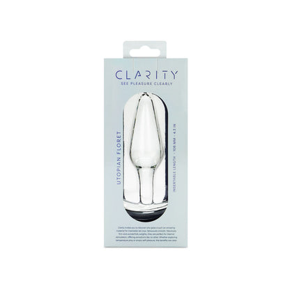 Clarity - Utopian Floret -  11 cm Glass Butt Plug