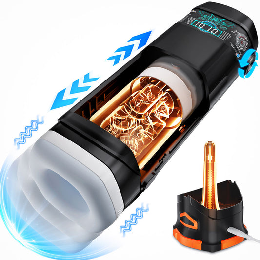 CyberSkin B-Titan -  USB Rechargeable Thrusting & Vibrating Auto Masturbator with Heater