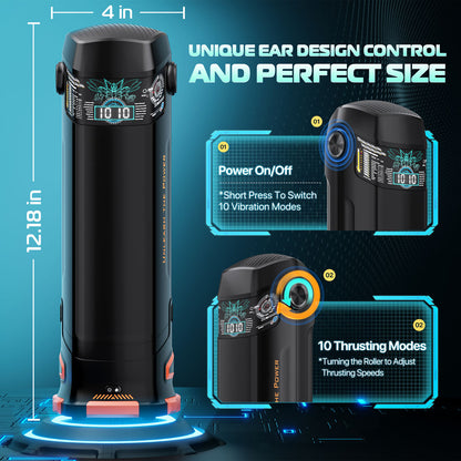 CyberSkin B-Titan -  USB Rechargeable Thrusting & Vibrating Auto Masturbator with Heater