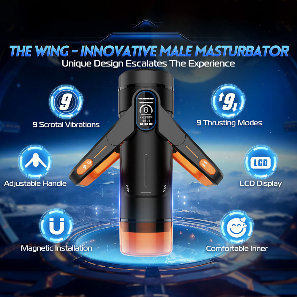 CyberSkin The Wing -  USB Rechargeable Thrusting & Massaging Auto Masturbator with Heater