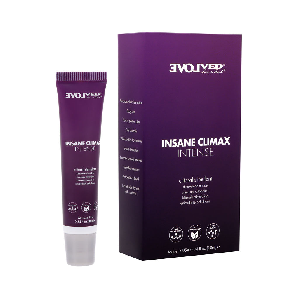 Evolved INSANE CLIMAX - INTENSE - Clitoral Stimulation Gel - 10 ml Tube