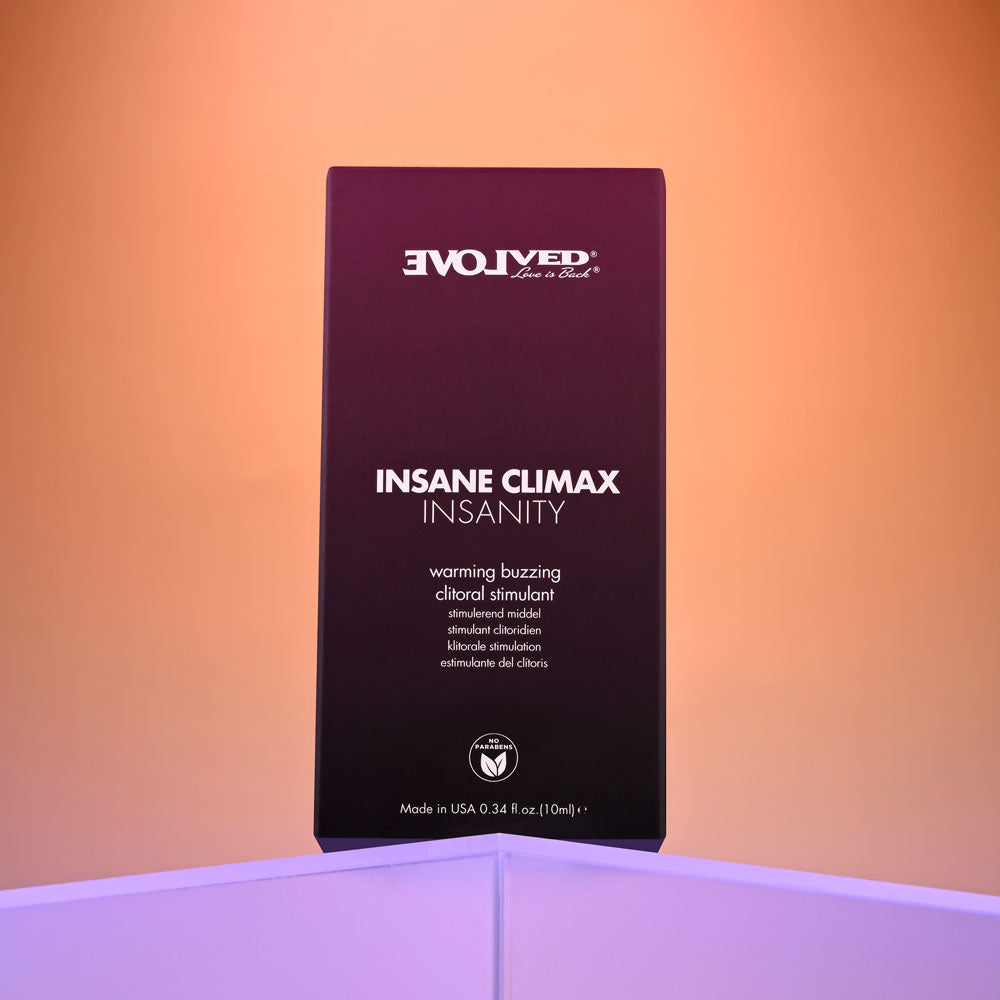 Evolved INSANE CLIMAX - INSANITY - Warming Buzzing Clitoral Stimulation Gel - 10 ml