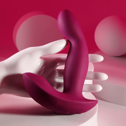 Evolved COME ON OVER - Burgundy  15.9 cm USB Rechargeable Vibrator with Wireless Remote