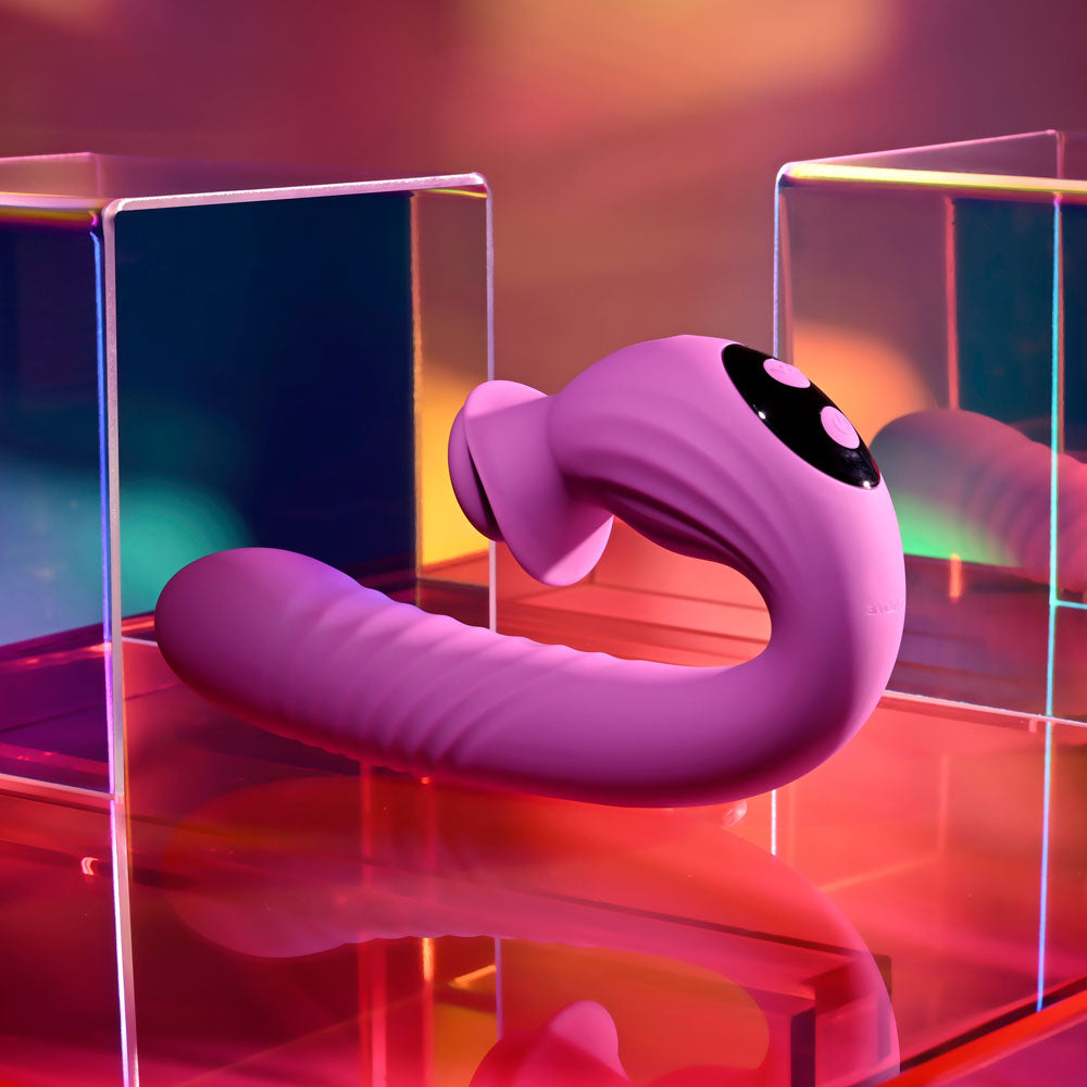 Evolved DEEP ECSTASY -  16.5 cm USB Rechargeable Thrusting and Tapping Vibrator