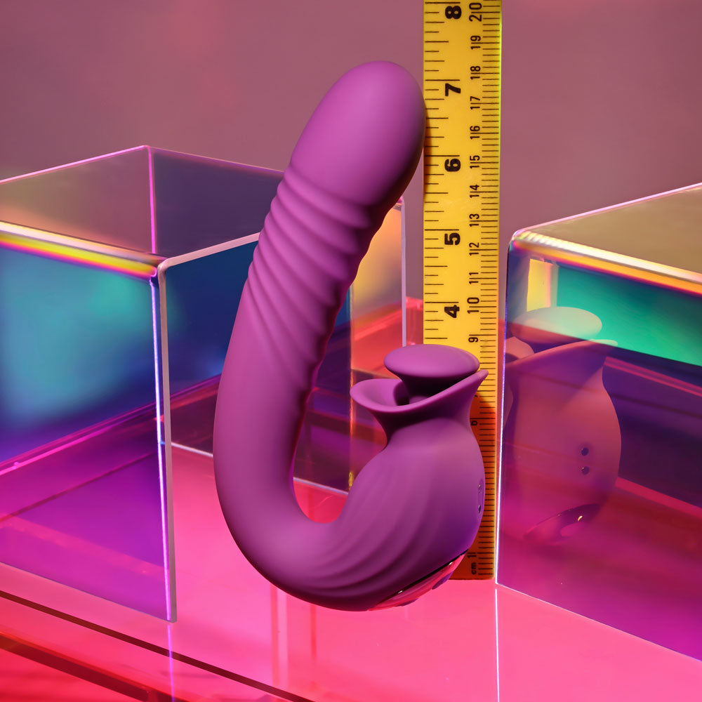 Evolved DEEP ECSTASY -  16.5 cm USB Rechargeable Thrusting and Tapping Vibrator
