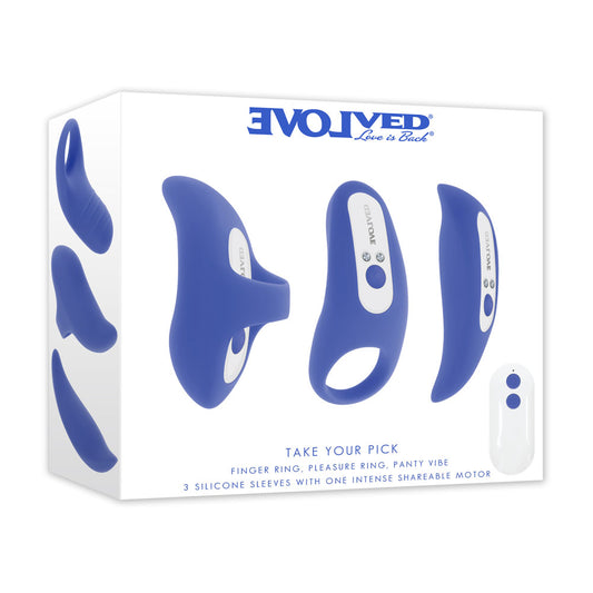 Evolved TAKE YOUR PICK - Rechargeable Bullet with 3 Interchargeable Sleeves