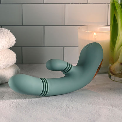 Evolved RUB ME TENDER -  USB Rechargeable Gyrating & Thrusting Rabbit Vibrator