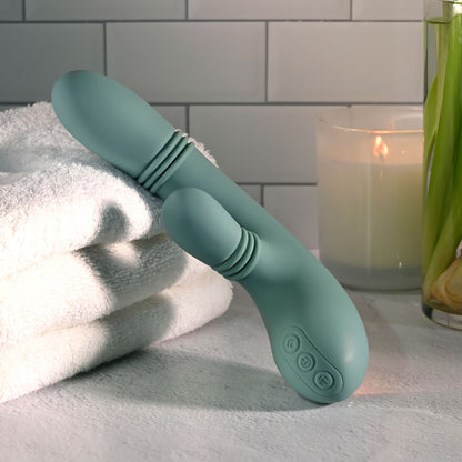 Evolved RUB ME TENDER -  USB Rechargeable Gyrating & Thrusting Rabbit Vibrator