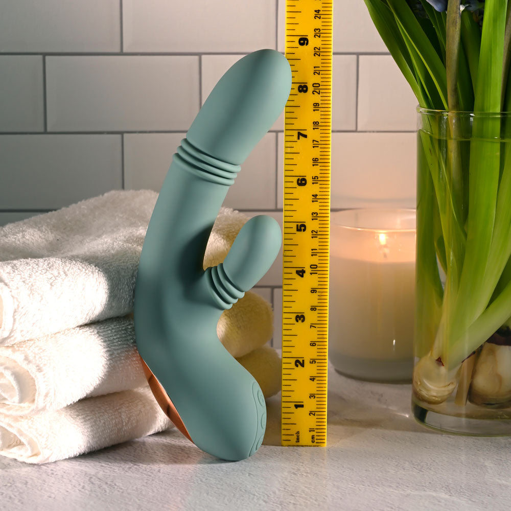 Evolved RUB ME TENDER -  USB Rechargeable Gyrating & Thrusting Rabbit Vibrator