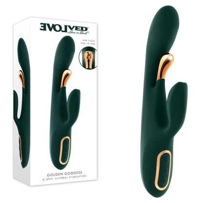 Evolved GOLDEN GODDESS -  USB Rechargeable Rabbit Vibrator with G-Spot Flicker