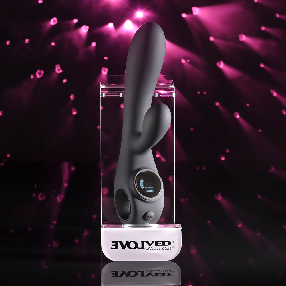 Evolved  MAGIC -  20 cm USB Rechargeable Rabbit Vibrator with LED Screen