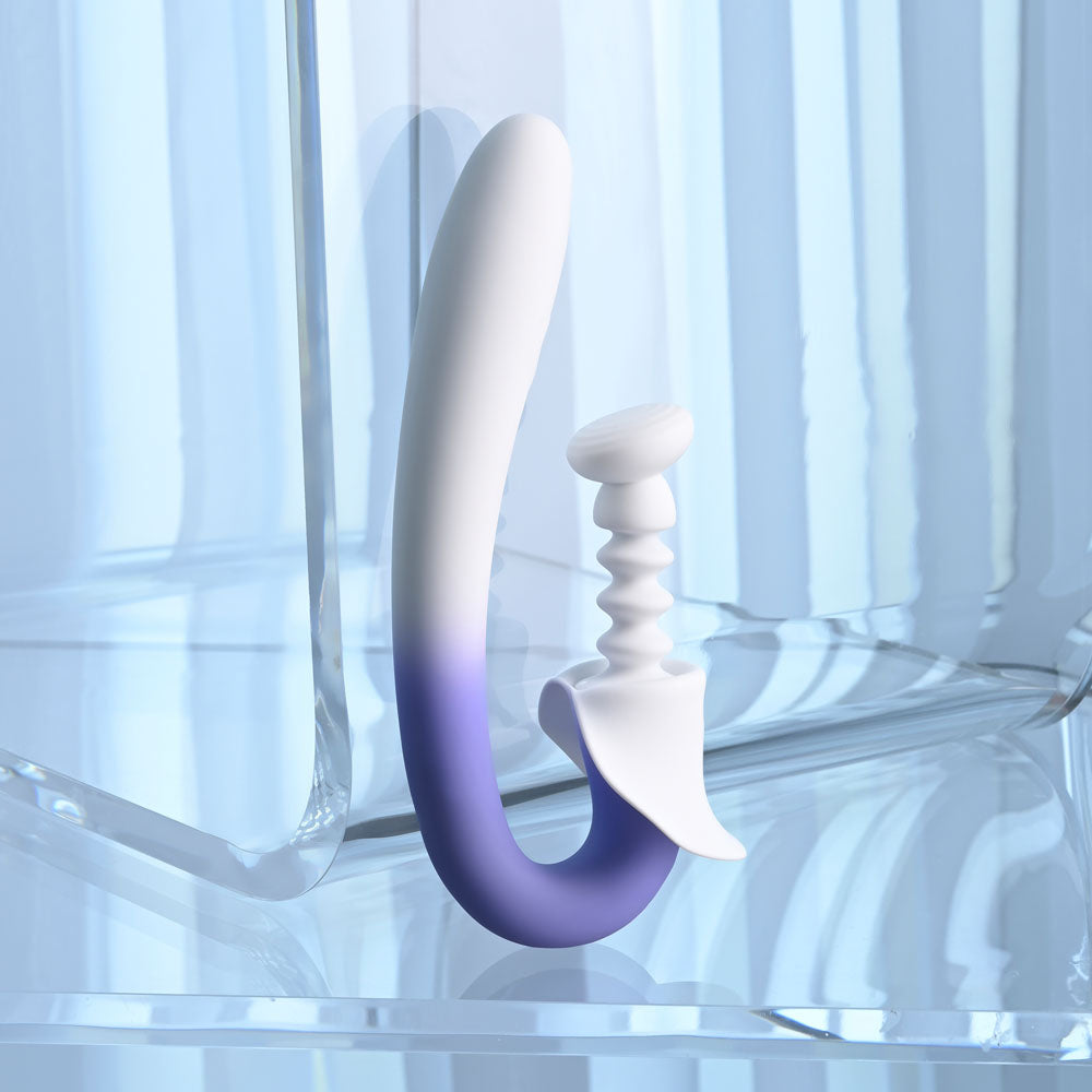 Evolved SPRING LOADED - /Purple 23 cm USB Rechargeable Multi-Tapping Vibrator