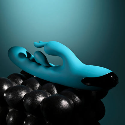 Evolved BUNNY TAPPER -  20 cm USB Rechargeable Rabbit Vibrator with Flicking Shaft