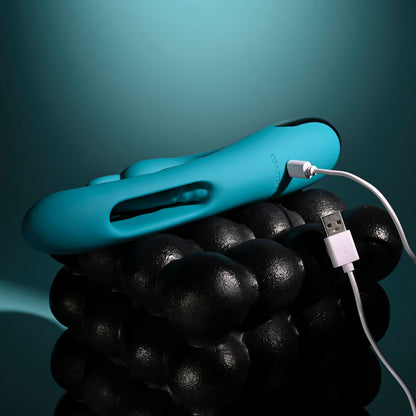 Evolved BUNNY TAPPER -  20 cm USB Rechargeable Rabbit Vibrator with Flicking Shaft