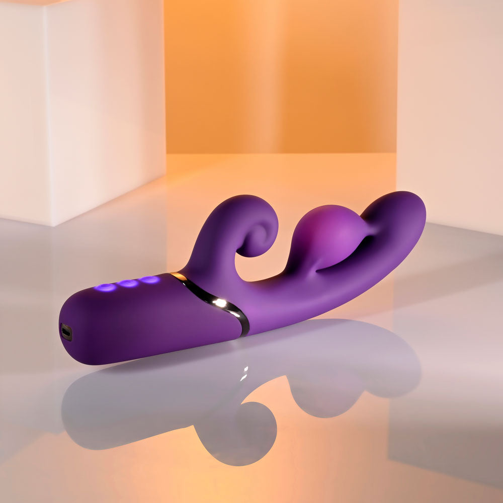 Evolved PLEASURE PUFF -  24.1 cm USB Rechargeable Inflatable Rabbit Vibrator