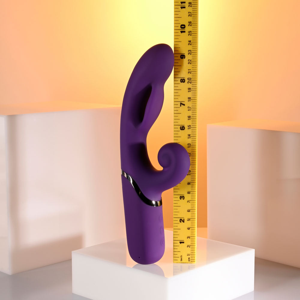 Evolved PLEASURE PUFF -  24.1 cm USB Rechargeable Inflatable Rabbit Vibrator