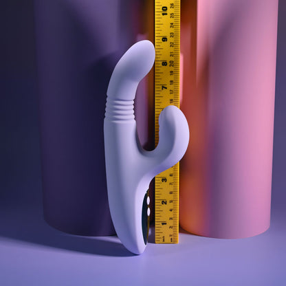 Evolved PEP TALK -  23.3 cm USB Rechargeable Thrusting Vibrator with Tapping Clitoral Stimulator