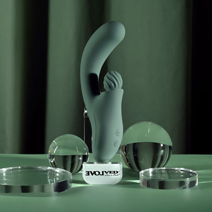 Evolved SPIRAL CHARM -  18 cm USB Rechargeable Rabbit Vibrator