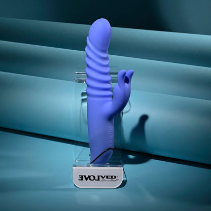 Evolved KNOCK KNOCK -  22.9 cm USB Rechargeable Rabbit Vibrator with Flicking Head