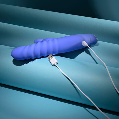 Evolved KNOCK KNOCK -  22.9 cm USB Rechargeable Rabbit Vibrator with Flicking Head