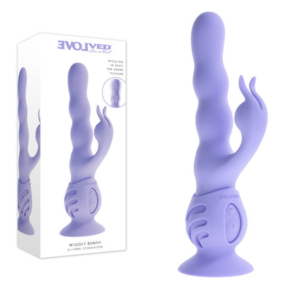 Evolved WIGGLY BUNNY -  USB Rechargeable Rabbit Vibrator with Suction Base