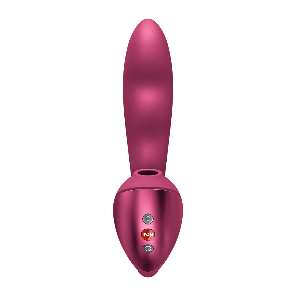 Fun Factory STRONIC PULSE ALLEGRO - Wine  USB-C Rechargeable Thrusting Vibrator with Air Pulse Stimulator