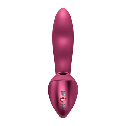 Fun Factory STRONIC PULSE ALLEGRO - Wine  USB-C Rechargeable Thrusting Vibrator with Air Pulse Stimulator