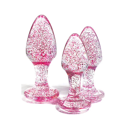 Adam & Eve Glitter Gem 3-Piece Butt Plug Set -