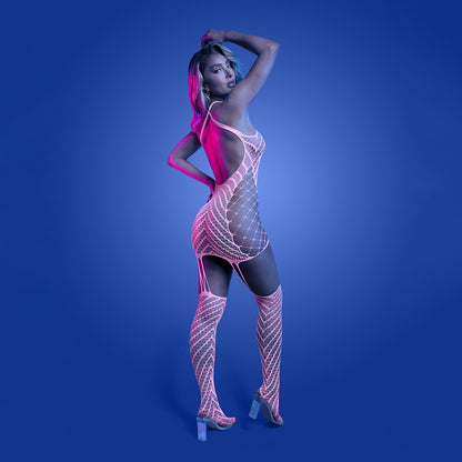 GLOW Metamorphic Bodystocking - OS - Glow In Dark  - One Size