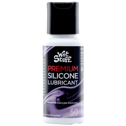 Wet Stuff Premium - 50g Disk Top - Silicone Lubricant - 50 gram Bottle