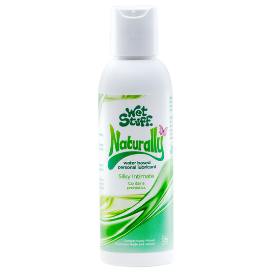 Wet Stuff Naturally - 125g Disk Top - Water Based Lubricant with Prebiotics - 125 gram Bottle