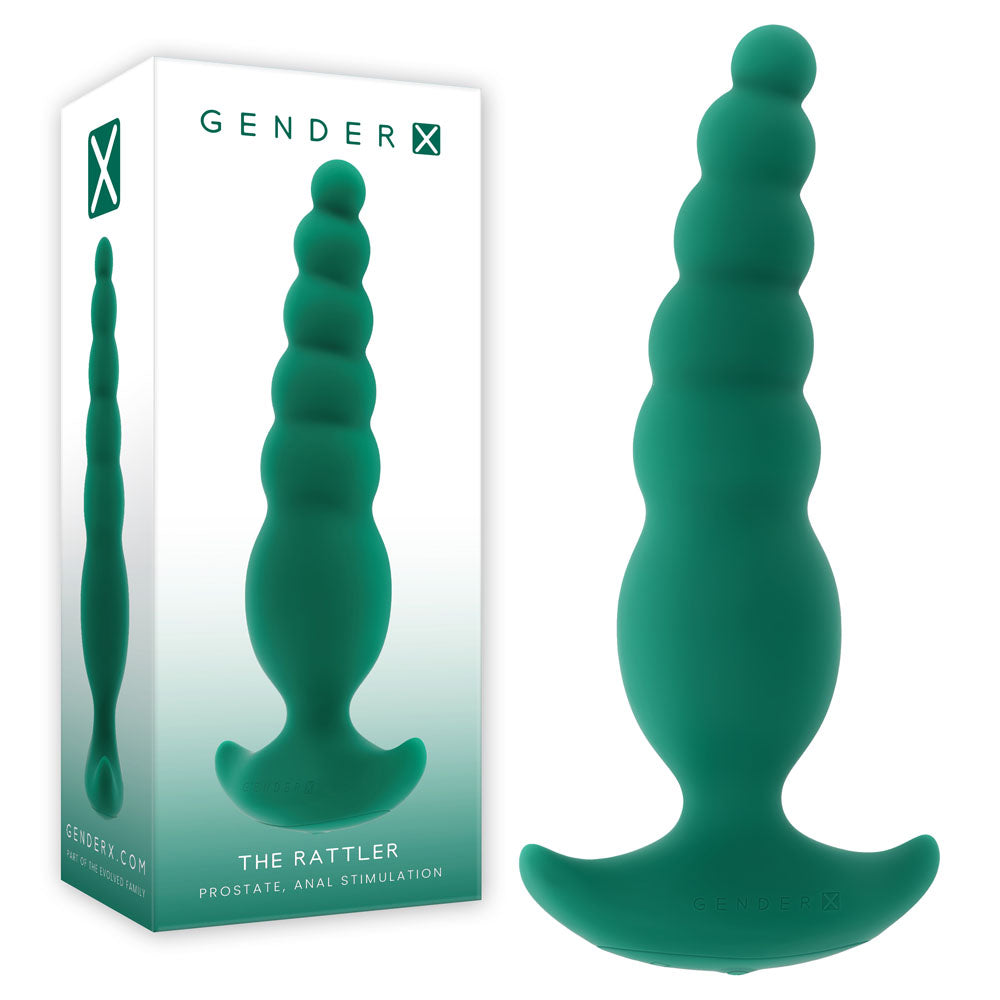 Gender X THE RATTLER -  17 cm USB Rechargeable Vibrating and Twirling Anal Plug