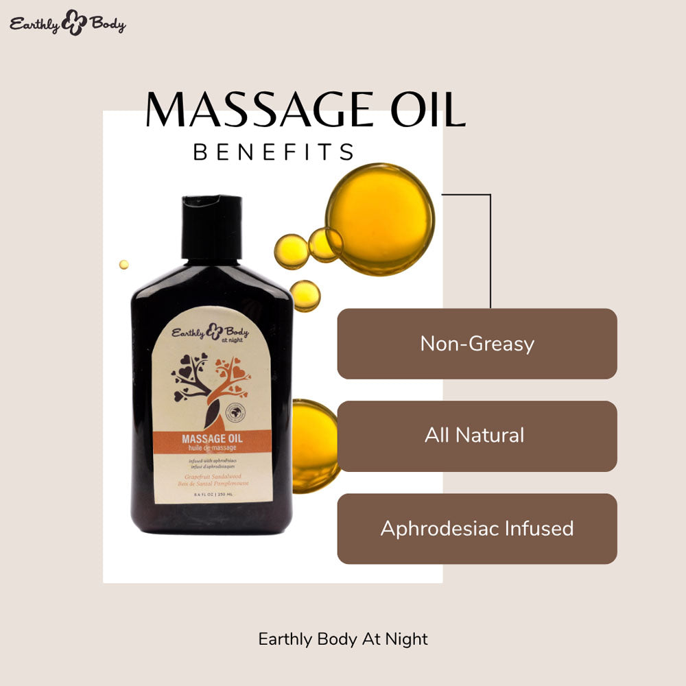 EB Hemp Seed Massage Oil GRAPEFRUIT SANDALWOOD - 60 ml - Grapefruit Sandalwood Scented Massage Oil - 60 ml Bottle