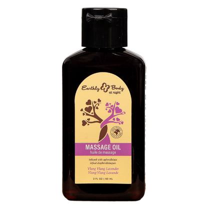 EB Hemp Seed Massage Oil YLANG YLANG LAVENDER - 60 ml - Ylang Ylang & Lavender Scented Massage Oil - 60 ml Bottle