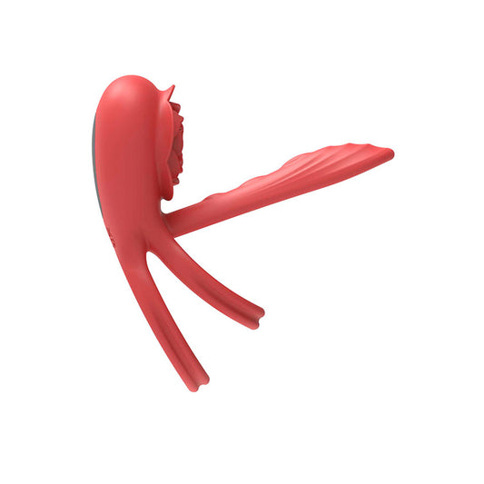 Adam & Eve Rose Vibrating Double Cock Ri -