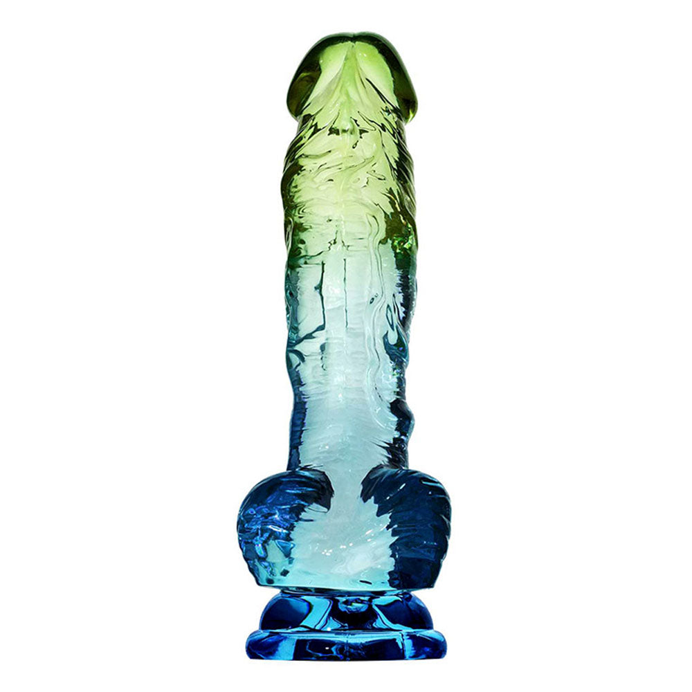 Adam & Eve SENSUAL SEASIDE 8.5'' Dildo - Blue/Green 21.5 cm Dildo